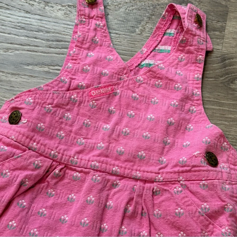 Vintage Oshkosh floral dress pink 24m - Picture 2 of 7